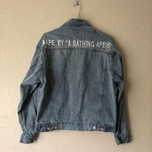 Bathing ape x aape jean jacket size large bape supreme hellstar Nigo human made